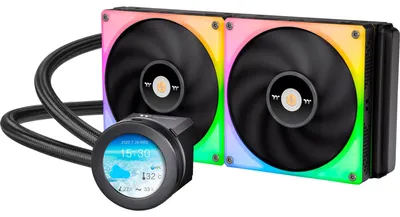 Produktbild von Thermaltake Toughliquid Ultra 280 RGB, All-in-One-Flüssigkeitskühler, 500 RPM, 2000 RPM, Schwarz
