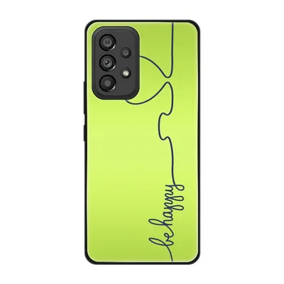 Produktbild von König Design Hülle kompatibel mit Samsung Galaxy A53 5G Kunststoff Soft Handyhülle - Handy Case Be Happy Grün