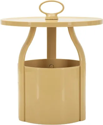 Image de Table D'Appoint Élégante En Polypropylène Couleur Crème, Ø 44 X 43 Cm - Collection Iris