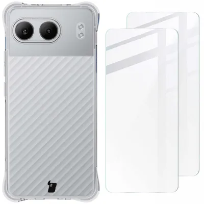 Produktbild von Bizon Case Clear Pack Hülle + 2x Bildschirmglas OnePlus Nord 4 klar