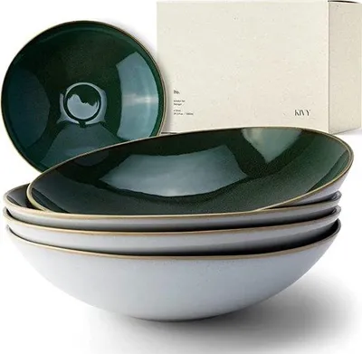 Produktbild von Famanu Servierschalen Set große Salat- und Suppenschalen - weiß