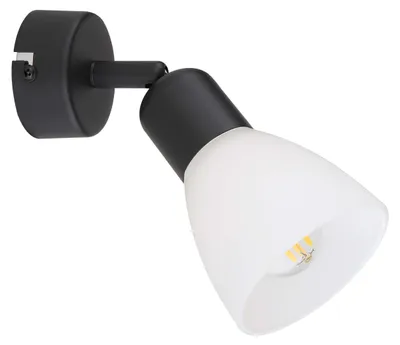 Immagine prodotto di Applique Malta bianco e nero 1xE14x40W in vetro, dimensioni: 8x8x17 cm, IP20, Light Prestige