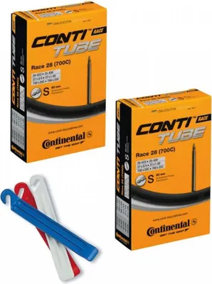 Produktbild von NAGO 2x Conti Schlauch Race 28 Zoll 700x20/25C 18/25-622/630 SV 80mm 1x Zefal...