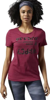 Produktbild von Reebok Damen Trainings-T-Shirt AY1924, feuchtigkeitsableitend, atmungsaktiv & tailliert
