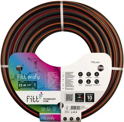 Image de Tuyau Fitt Profy Noir 19mmx50m Tuyau D'arrosage Professionnel Anti-torsion - Fitt France