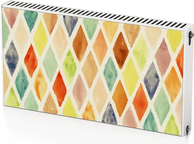 Produktbild von Rautenmuster – Magnetische Heizkörperabdeckung – 110x60 cm – Magnet Heizkörperabdeckung – 3D Würfel – Heizkörperverkleidung – Magnetische Wandverkleidung – Wetterfest
