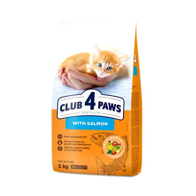 Produktbild von Club 4 Paws Kitten-Trockenfutter mit Lachs, 5 kg