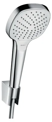 Immagine prodotto di hansgrohe Croma Select E Set de support de douche 110 Vario, EcoSmart, avec flexibles de douche 125cm, blanc/chrome, 28091400, 28091400