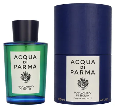 Produktbild von Acqua di Parma Mandarino di Sicilia, Unisex, 180 ml, Spray, ALCOHOL DENAT., PARFUM (FRAGRANCE), AQUA (WATER), LIMONENE, CITRUS AURANTIUM PEEL OIL, LINALOOL,..., 1 Stück(e)
