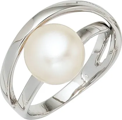Produktbild von JOBO Damen Ring 925 Sterling Silber rhodiniert 1 Süßwasser Perle Silberring Größe 60