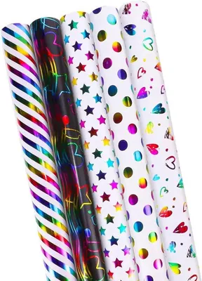Obrázok produktu pre Sada baliaceho papiera, 5 rolí, 43 cm x 3 m, farebná, na detské narodeniny