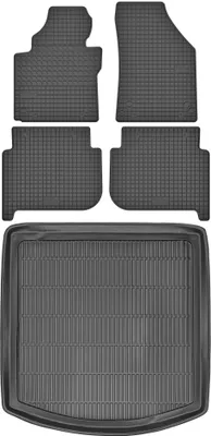 Obrázok produktu pre Volkswagen Touran I (2003-2010) – SADA: Gumové podlahové rohože + podložka do batožinového priestoru