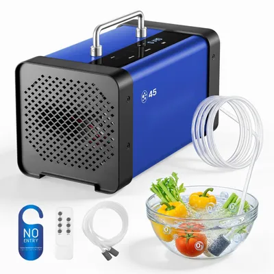 Produktbild von Ozongenerator - Industrielles Ozongerät 45000 mg/h - Für Räume bis 350 m² - Mit 15 s Startverzögerung - Wasser-Ozonisierung - Fernbedienung - Gegen Gerüche in Auto Hotel Wohnung