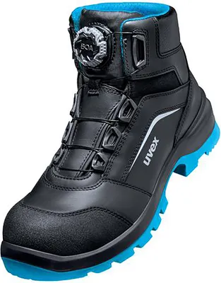 Produktbild von Uvex S3L, Erwachsener, Sicherheitsstiefel, Schwarz, Blau, 120 °C, EN ISO 20345:2022, EN 61340-4-3, EN 61340-5-1, Polyurethan (PU)