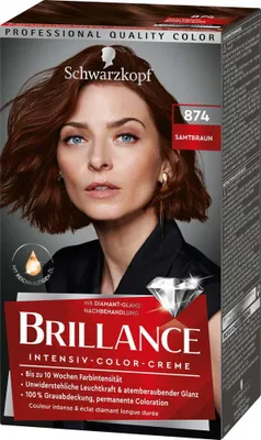 Produktbild von Schwarzkopf Brillance Intensive Color Creme, Braun, Samtbraun, Frauen
