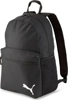 A black Puma backpack is shown against a white background.