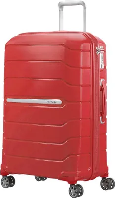Produktbild von Famanu Spinner Koffer 68 cm - 95 Liter - Rote Hartschale mit TSA-Schloss