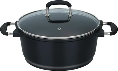 Produktbild von alpina Kochtopf Ø 24 cm Induktion/Gas/Keramik - Silikongriffe - Spülmaschinenfest - Antihaftbeschichtung