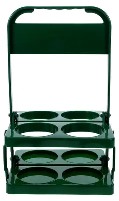 Produktbild von Faltbarer grüner Bierflaschenträger mit Griff für Picknick, Grill, Bar und Party