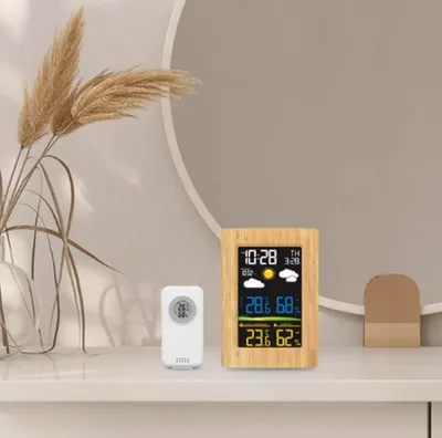 Produktbild von Wetterstation aus holz/schwarz Livoo SL264