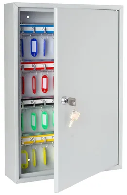 Schlüsselschrank mit 64 Haken von HMF in Lichtgrau