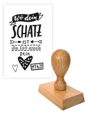 Produktbild von Stempel: Wo dein Schatz ist, da ist auch dein Herz. Mt 6,21