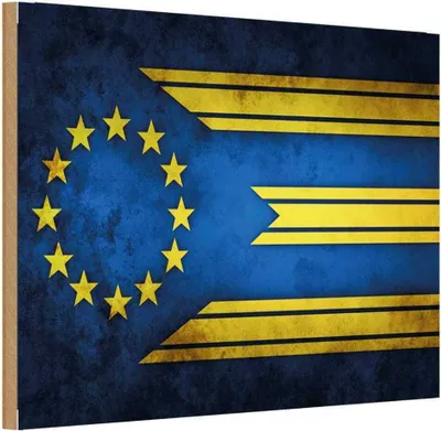 Produktbild von vianmo Holzschild 20x30 cm Europa Fahne Geburtstag Feiern Party