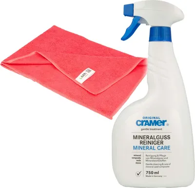 Produktbild von tecuro Mineralguss-Reiniger 750 ml Sprühflasche - 30261 inkl. Mikrofasertuch