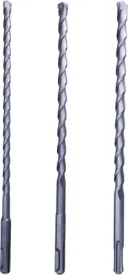 Produktbild von sds plus Steinbohrer 3er Set Ø 8-10-12 mm x 26 cm/Beton-bohrer perfekt für Mauerwerk, Stahlbeton, Beton, Naturstein aus hochwertigem Hartmetall/Hammerbohrer/Stahlbohrer
