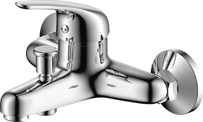 Produktbild von BELVIT Badewannen- und Duschmischer mit Thermostat Griffbedienung Chrom Aufbau
