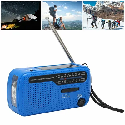 Produktbild von Solar Radio Notfall-Handkurbelradio – AM/FM-Radio mit USB-Handy-Ladegerät, Taschenlampe, tragbar für Outdoor-Notfälle