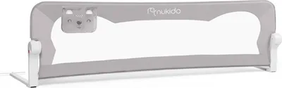Obrázok produktu pre Bezpečnostné zábradlie na posteľ 180 x 42 x 35 cm Nukido sivé