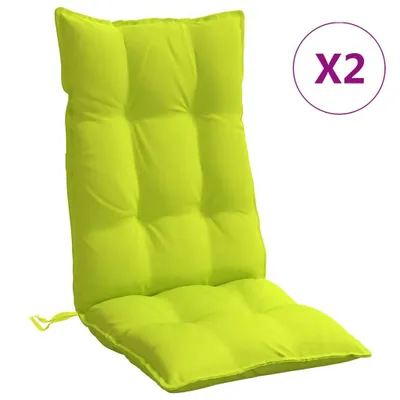 Produktbild von vidaXL Hochlehner-Auflagen 2 Stk. Knallgrün Oxford-Gewebe
