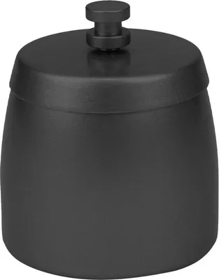 Produktbild von Windascher Metall rund mit Deckel schwarz, Ø 9cm