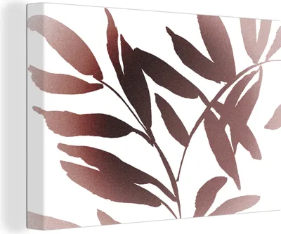 Zdjęcie produktu dla OneMillionCanvasses® - Obraz na płótnie - 140x90 cm, Liście - Wzór - Abstrakcja, Dekoracja ścienna - Zdjęcie na płótnie - Obraz na drewnianej ramie
