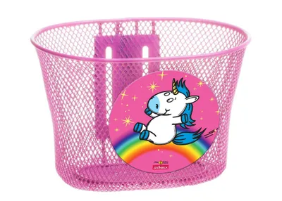 Obrázok produktu pre Bike Fashion detský košík "Unicorn metal M. handlebar holder pink, farebný