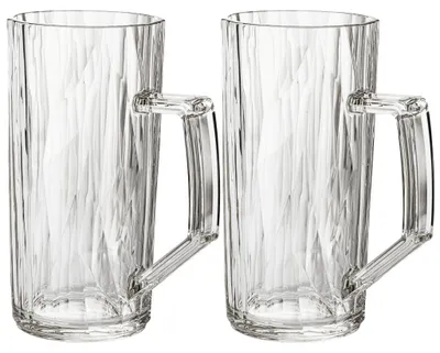 Obrázok produktu pre Sada dvoch nerozbitných pohárov na pivo s objemom 500 ml, ideálna na oslavy a kempovanie