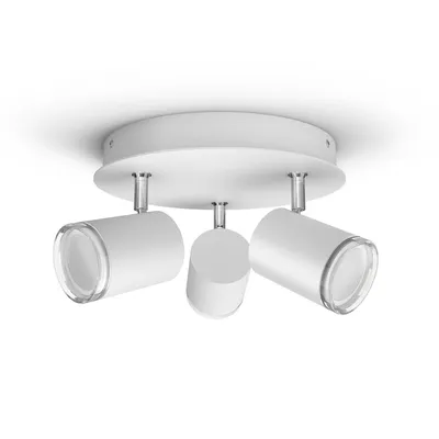 Produktbild von Philips Hue White ambience Adore Badezimmer Deckenspot, Intelligente Deckenbeleuchtung, Bluetooth/Zigbee, Weiß, LED, Metall, GU10