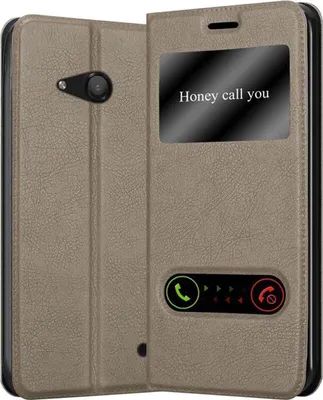Produktbild von Cadorabo Schutzhülle für Nokia Lumia 550 Hülle in Braun Handyhülle Book Case Cover Etui