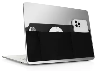 Produktbild von kwmobile Selbstklebender Laptop Organizer - Halterung Aufbewahrung für SSD externe Festplatte HDD Zubehör - Tasche für Wireless Mouse / Portable SSD /