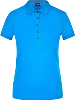 Produktbild von James+Nicholson JN707 | Damen Pima Polo / feine Piqué-Qualität - Farbe: Regatta Blue - Größe: M