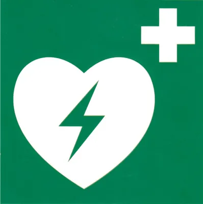 Obrázek produktu pro Značka Dönges AED , 15 x 15 cm (defibrilátor)