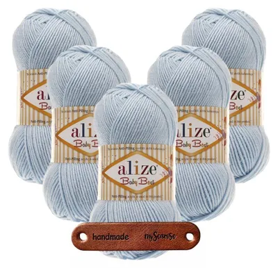Produktbild von 5 x ALIZE Baby Best 183 Light Blue mit Label