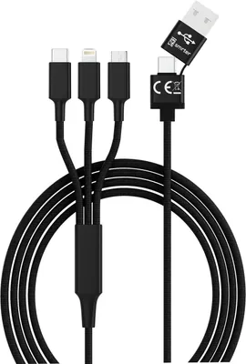 Produktbild von Smrter Hydra Ultra 5-in-1 USB-Ladekabel 1,2m schwarz