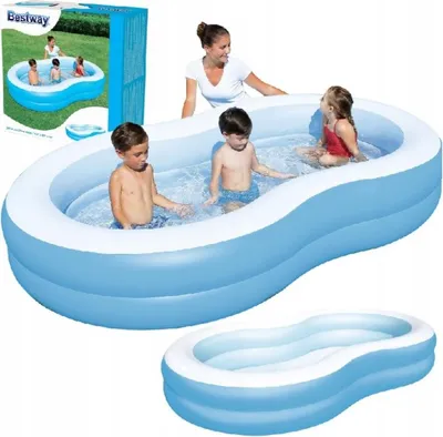 Zdjęcie produktu dla Bestway 54117, Basen nadmuchiwany, 544 l, Owalny, Winyl, Niebieski