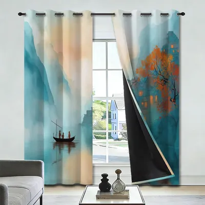 Zdjęcie produktu dla Zasłona Oosters Gordijn – zaciemniająca – biała, 140 x 245 cm (2 sztuki)