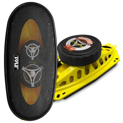 Image de Haut-parleur de voiture Pyle PLG41.3, 4 x 10 pouces, 300 W, à trois voies, pour montage en porte