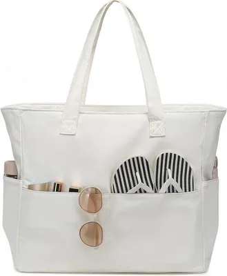 Image de Grand cartable imperméable pour femme avec fermeture à glissière