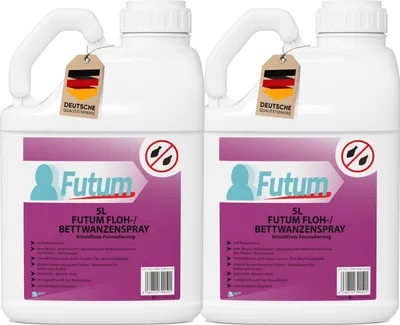 Produktbild von FUTUM 2x5L Biozidfreies Bettwanzen Spray Floh Mittel Flöhe Bettwanzen bekämpfen