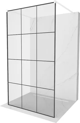 Immagine prodotto di Mexen Kioto parete doccia indipendente 120 x 200 cm, griglia nera 8 mm, bianca - 800-120-002-20-77